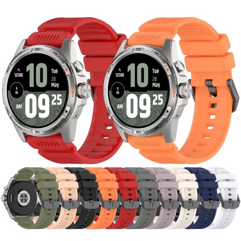 Breathable Silicone Watch Straps 24mm Flexible Designs Colorful Slim Fit Silicone Band Easy to Use for Smartphones