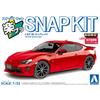 Aoshima Bunka Kyozai 1/32 Scale Rakupla Snap Kit No.08-PR Toyota 86 Pure Red Pre-Colored Plastic Model Kit (Automobile)