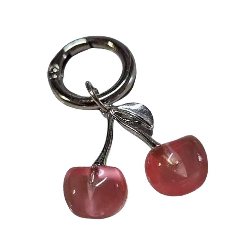 Cherrys Keychain Pendant Lovely Sturdy Alloy Charm for Bags and Car Fashionable Accessory for Trendsetters Outfits