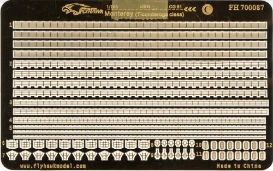 Flyhawk Model US Navy Ticonderoga Class Plastic Model Parts FLYFH700087 1/700 (for Dragon)