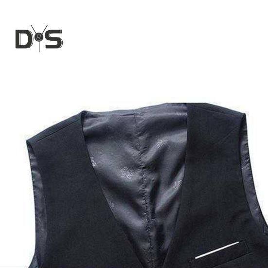 Men Suit Vest V-Neck Sleeveless Single Breasted Slim Fit Business Waistcoat Solid Color Formal Dress Waistcoat