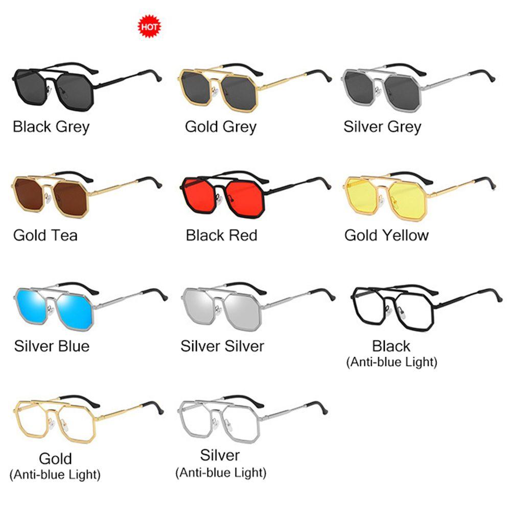 Vintage Metallrahmen Polygon Sonnenbrille für Herren & Damen Sonnenbrille Bunt Kleine Retro Brille UV400 Schutz Shades