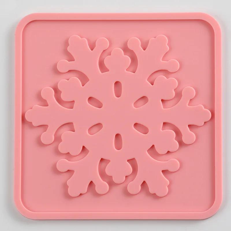 Square Silicone Coasters Non-slip High Temperature Resistant Waterproof Coaster Placemats Home and Decoration Kitchen Utensils