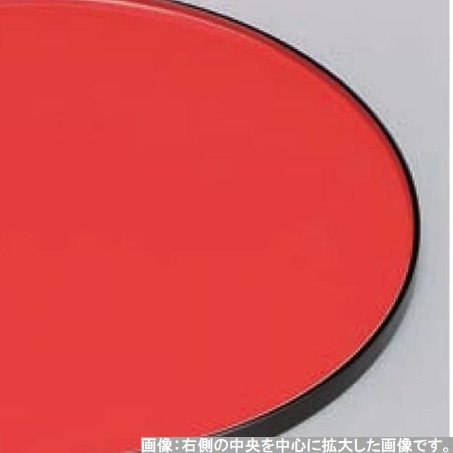 Wooden Serving Shallow 2 Shaku Black Interior with Red Made In 569 J-kitchens Tray, Round, (1.5 Ft.), Lacquer, Japan,