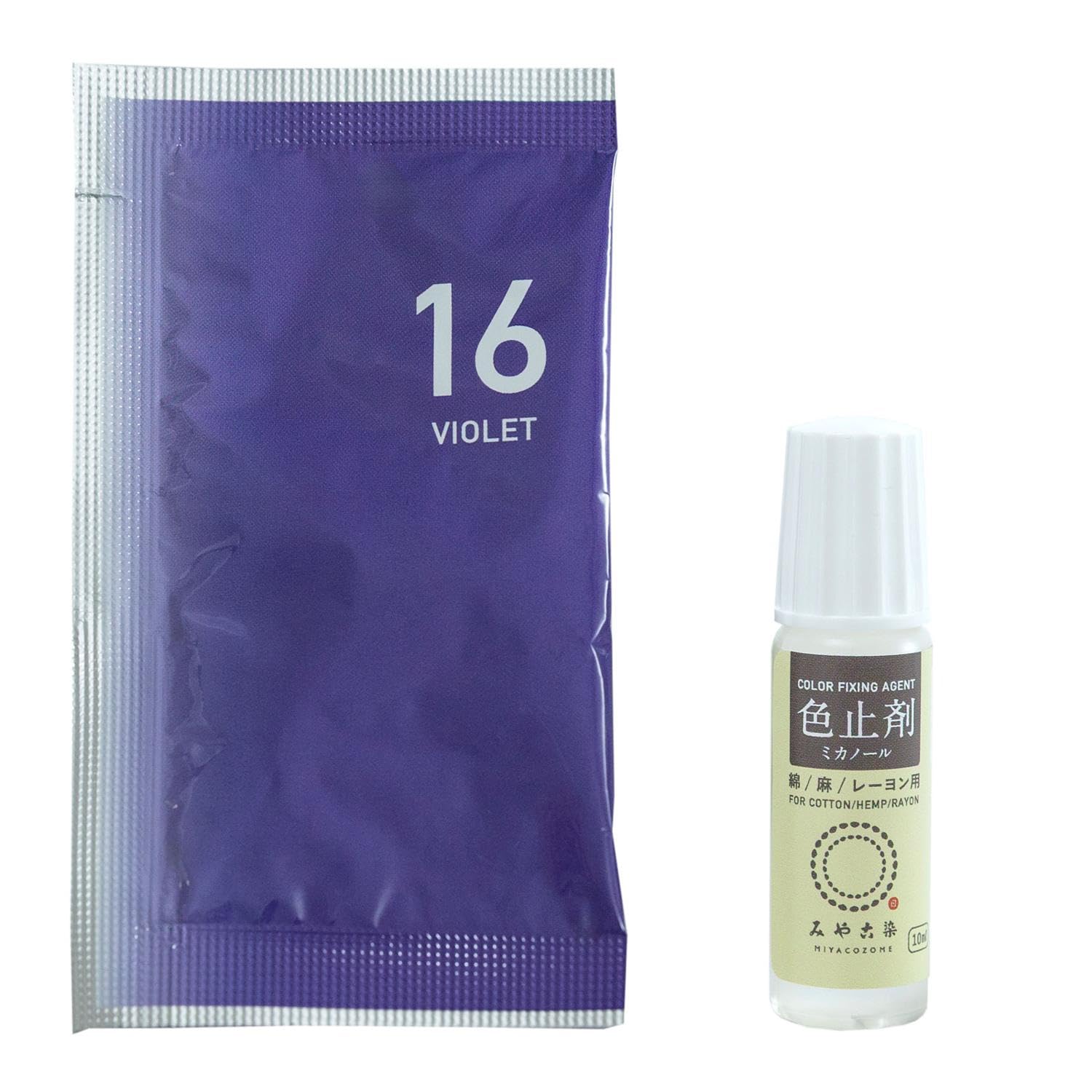 

Katsuraya Fine Goods Miyako Dye Fabric Dye Cold Diol 10g Micanol 10ml Color Violet (5-Pack) - + Fixative, (Product Code 1161100) Фіолетовий