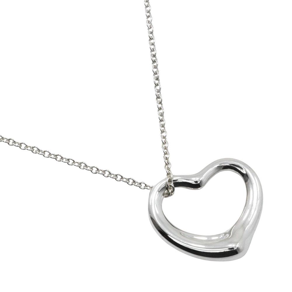 TIFFANY&Co. Open heart Necklace Elsa Peretti Silver925 heart 6.7g Women Used