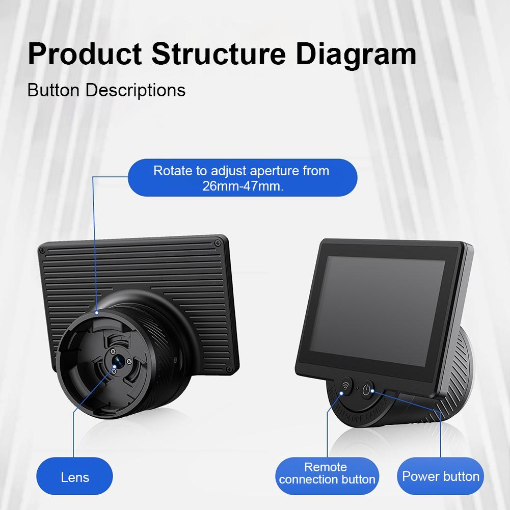 Ocular de Câmera de Telescópio WiFi com Tela IPS de 4,3 Polegadas Ocular Digital Acessórios para Telescópio Astronômico