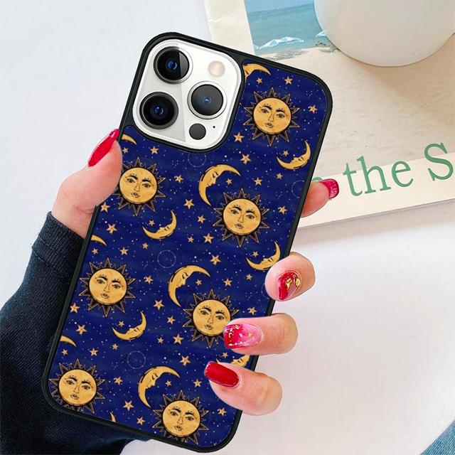 Vintage moon sun stars celestial Cover For iPhone 17 Air 15 16 14 13 12 Pro Max 11 Pro Max Plus Phone Case Coque