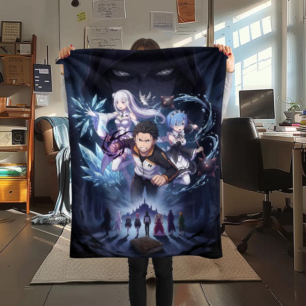 ReZero Starting Life in Another WorldPrint Flannel Blanket, High quality Comfortable for All Seasons, Home Decor, Warmth and Comfort