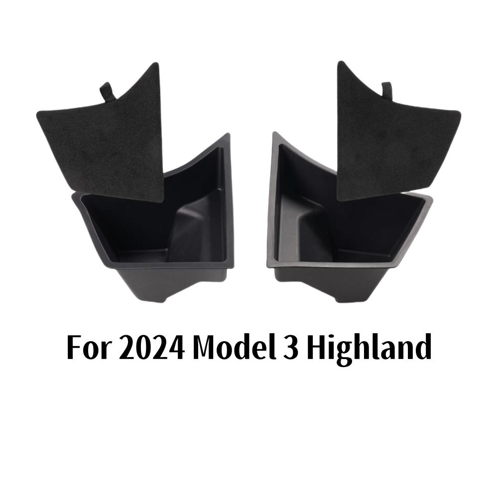 

Для Tesla Model 3 Highland 2025 багажник боковые отсеки для хранения грузового отсека TPE ящик багажника органайзер ведро с крышкой
