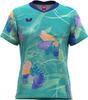 Butterfly Table Tennis Game Haruneo JTTA Turquoise Size 47899 Shirt, Shirt, Moisture-wicking, Quick-drying, Stretchable, Approved, Women's, Blue, O,