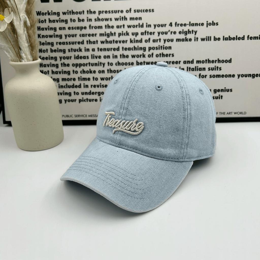 New Fashion Casual Versatile Denim Baseball Cap Men's and Women's Spring and Summer Trend Brand Letter Embroidered Cap