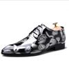 Fashion Office Men Dress Shoes Floral Pattern Men Formal Shoes Leather Luxury Fashion Groom Wedding Shoes Men Oxford Shoes Dress 37-50