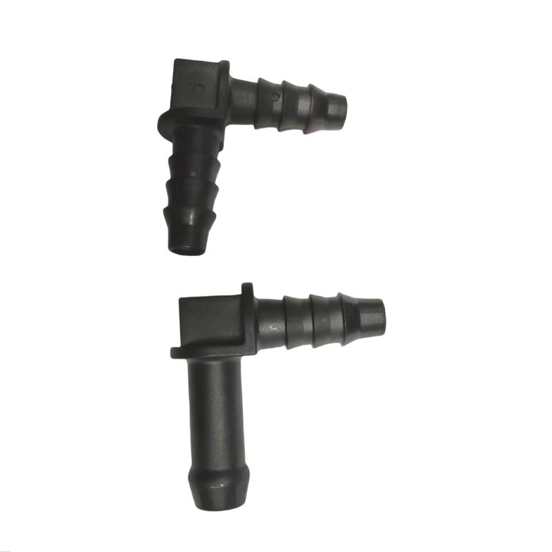 L Type 90 Degree Plastic Connector Auto Fuel Line Quick Connector Adaptor Douplex Fittings L Stype 2pcs