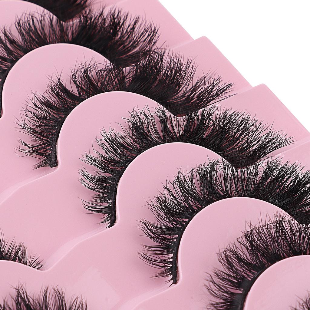 7 Pairs Of Long End-Of-Eye False Eyelashes, Thick Fox Eye, Cat Eye Eyelashes.
