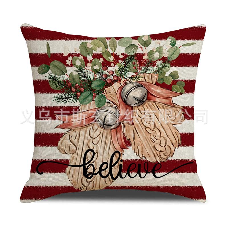 Christmas Tree Pillow Cover Living Room Bedroom Cushion Cover Autumn and Winter Festival Home Decoration Sofa Cushion Cover