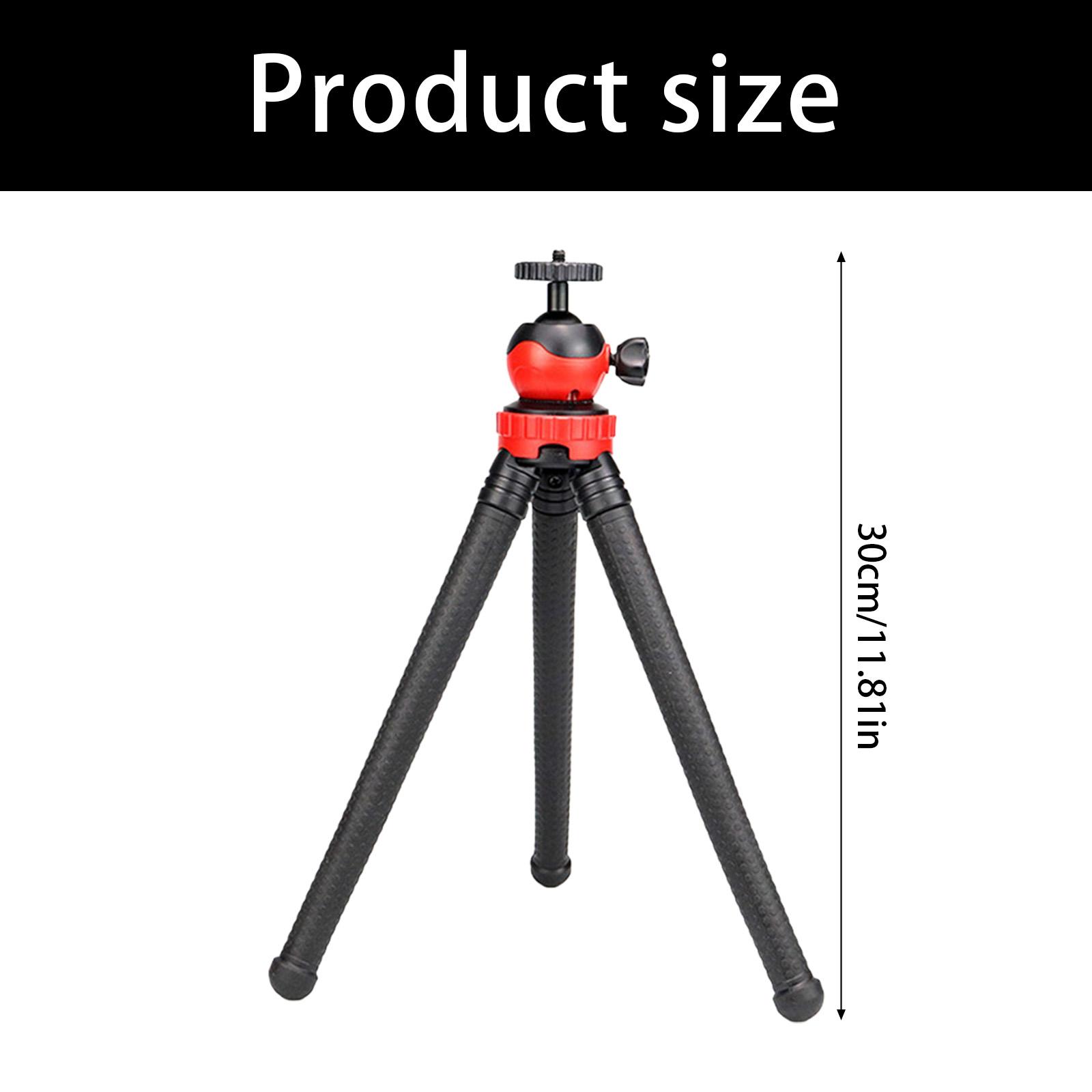 

Multiple Angle Camera Phone Tripod With Retractable Clip Soft Bendable Hose 1/4 Screw Mount For Photography Stability 1
