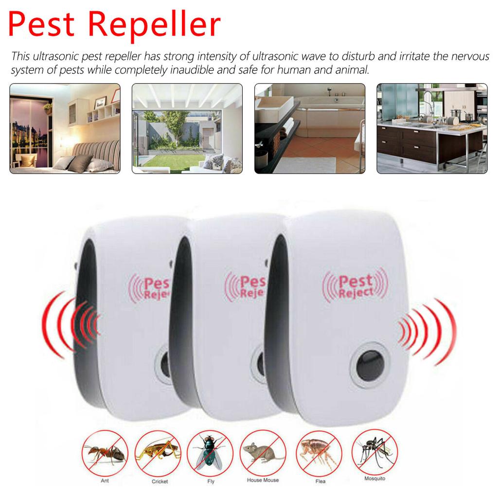 Buy 3Pcs Ultrasonic Electronic Pest Repeller Bug Rat Flea Rodent Insect