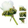 Bräutigam Herren Corsage Simulation Seide Rose Pin Brosche Hochzeit Anzug Blume Zubehör