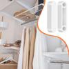 4 Piece Plastic Rod Spacer Caps White Closet Rod End Caps Plastic Wire Shelf End Cap Closet System Parts Accessories Shelf Covers for Wire Shelves