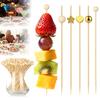 100/200Pcs Wooden Ball Toothpicks Long Cocktail Picks Appetizers Baking Garnish Skewers with Sturdy Polished Heads