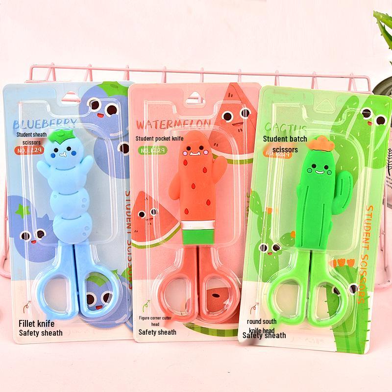 Capybara Cartoon Student Scissors - Cute Guinea Pig-Shaped Kids' Stationery for Paper Cutting