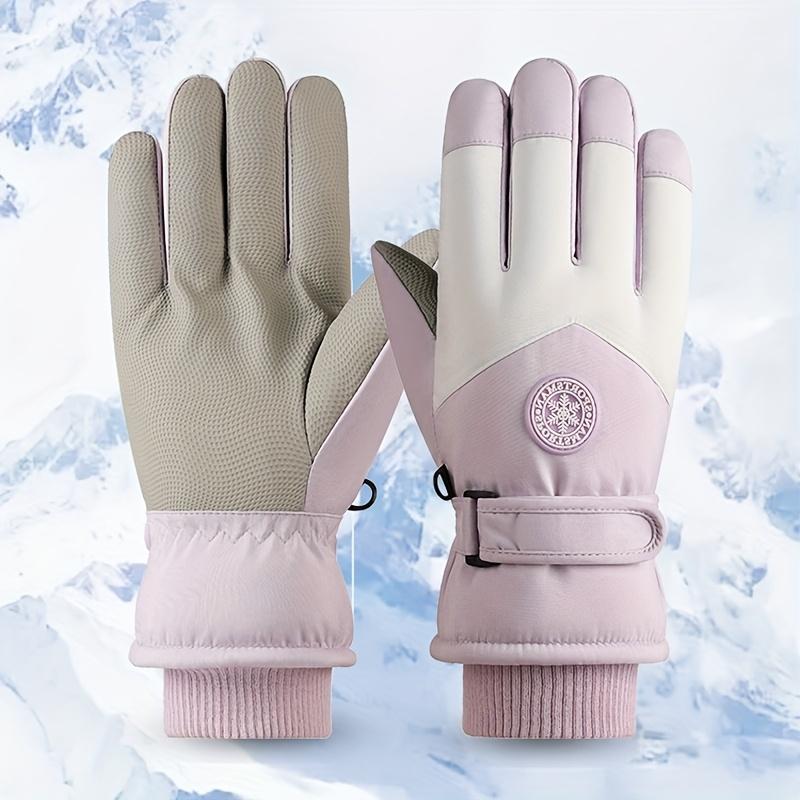 2pcs Ski Gloves for Men and Women, Winter Plus Velvet Warmth Outdoor Cycling Mountaineering Thickened High Quality Windproof Cold Protection