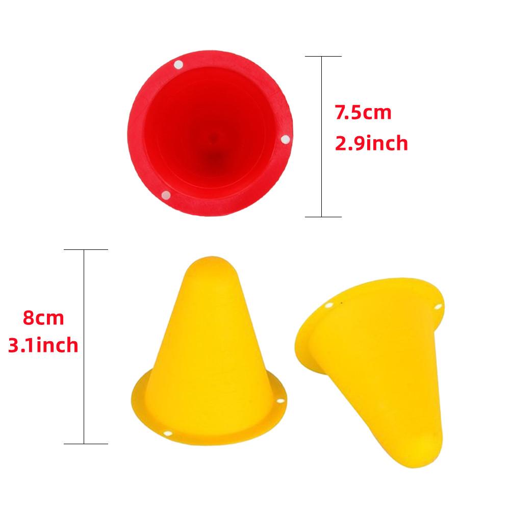 10Pcs Soft Training Road Cones Skate Marker Skating Obstacle Sports Cones For Roller Skate Football Soccer Rugby Kids Adult