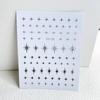 6 Pcs Metal Silver Nail Stickers Metallic 3D Star Nail Art Stickers Decals Self-Adhesive Nail Art Stickers Metal Chain Heart