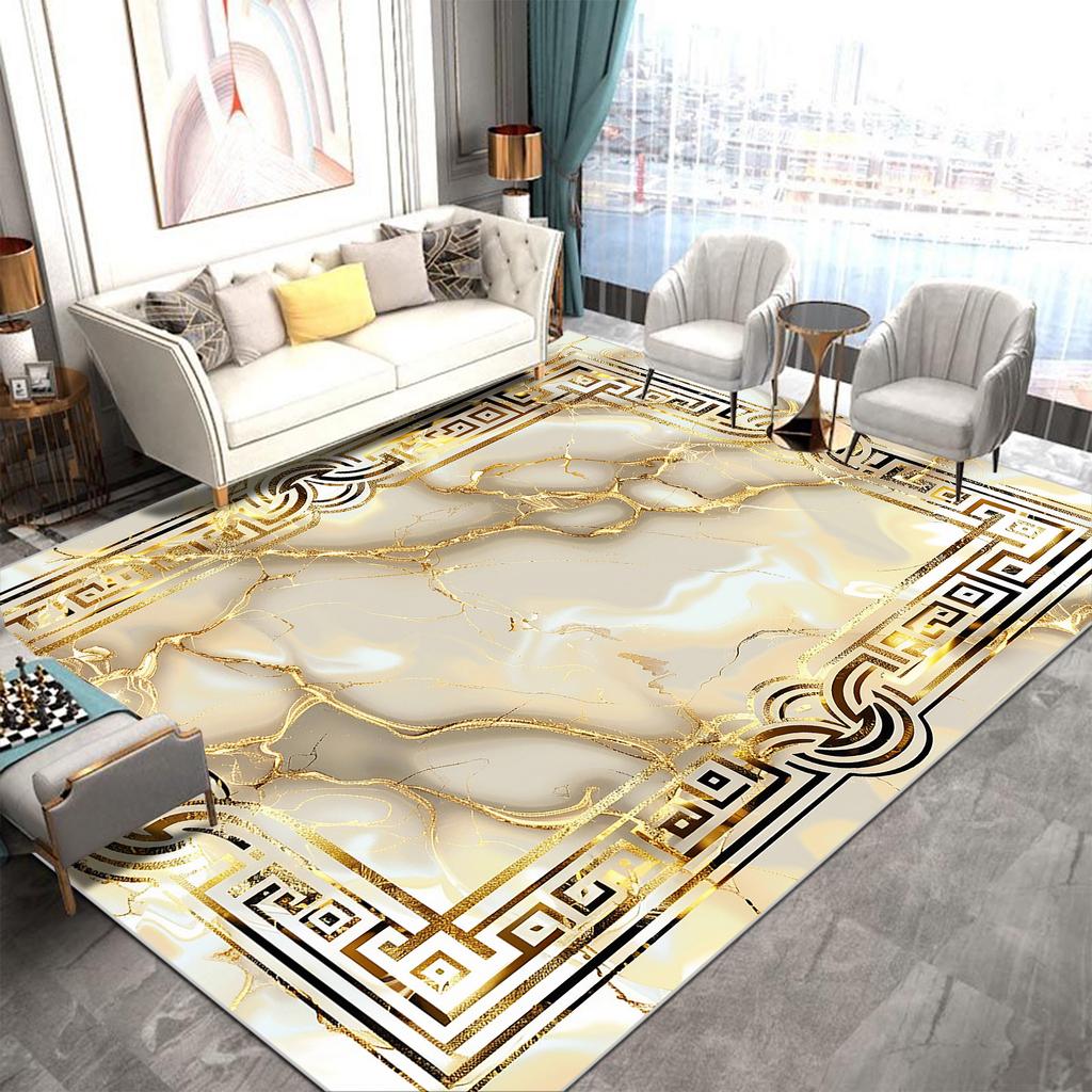 Luxury Marble CARPET FOR LIVE ROOM Decoration Bedroom Large Area Rugs Sofa Coffee Tables Mat Anti Slip Entrance Doormat Washable