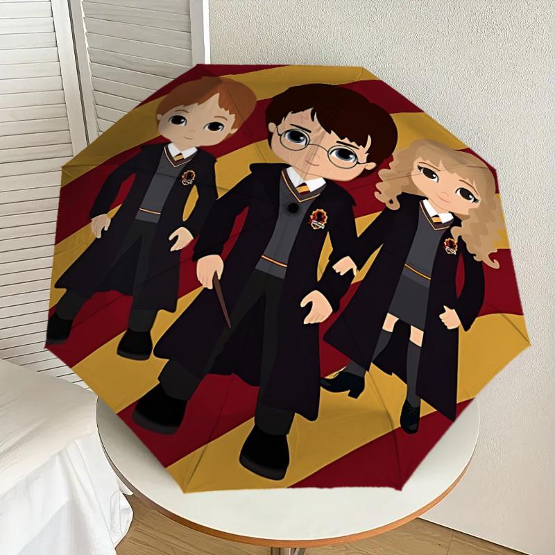 1PC Harry Potter Hermione Granger Umbrella-8-Rib Reinforced, Automatic Open, Lightweight & Durable, Cute Fashion Accessory for Outdoor, D2631