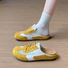Summer Women Casual Flats Shoes Footbed Comfortable Slip On Mules Mesh House Slippers Ladies Backless Slide Retro Female Loafers