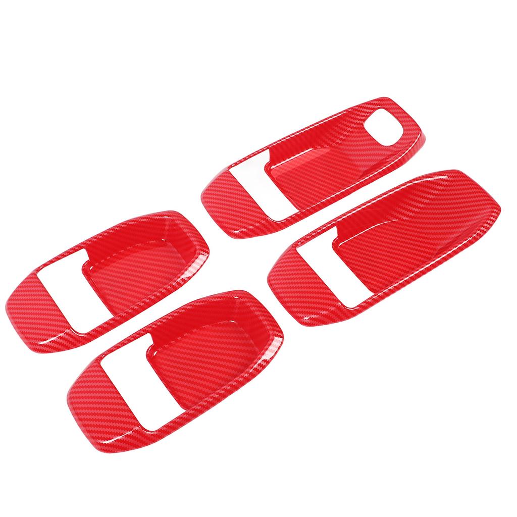 4pcs Inner Door Handle Bowl Cover Trim Set Interior Door Bowl Panel Protector Sticker Replacement for JL JLU 2018-2025