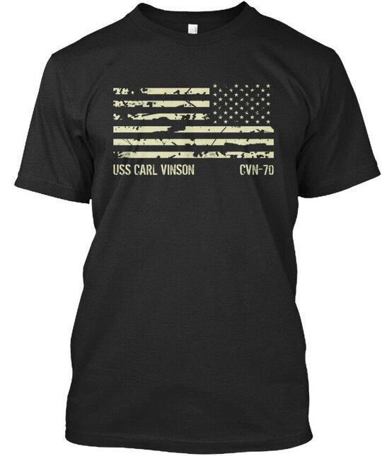 USS Carl Vinson CVN-70 - Премиум Футболка Сделано в США Размеры от S до 5XL Унисекс Футболка S