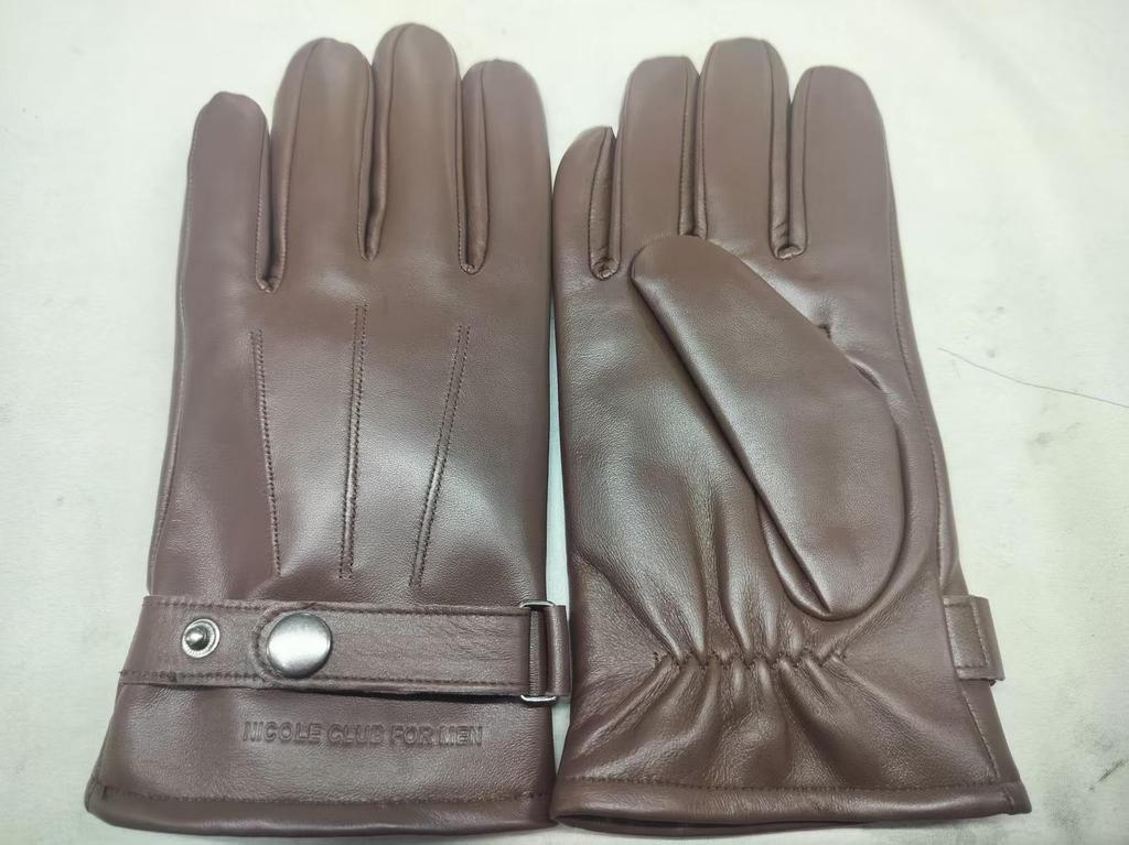 Men’s Genuine Goat Leather Winter Gloves with Velvet Lining