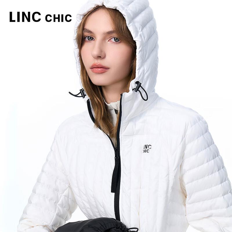Jin Yujie Women's Lightweight Short Hooded 90% Duck Down Jacket