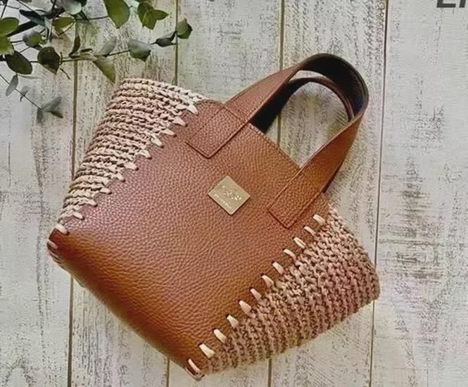 Handmade DIY Leather Woven Body Bag with Integrated Handle Hook