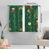 2 Stück, 2D-Flachdruck Kreative Vorhänge Niedlicher Weihnachtsmann (2) Vielseitiger Polyesterstoff (ohne Stange) Dekorationen im Inneren von Ldeal
