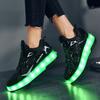 Scarpe Sportive da Ragazzo Ricaricabili e Convertibili in Scarpe da Ginnastica Luminose da Ragazza USB per Bambini Scarpe Bling Bling Scarpe Luminose con Rotelle