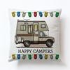 45x45cm Linen Pillow Decorative Linen Cushion Cover Cartoon Vintage Car Pillow Case