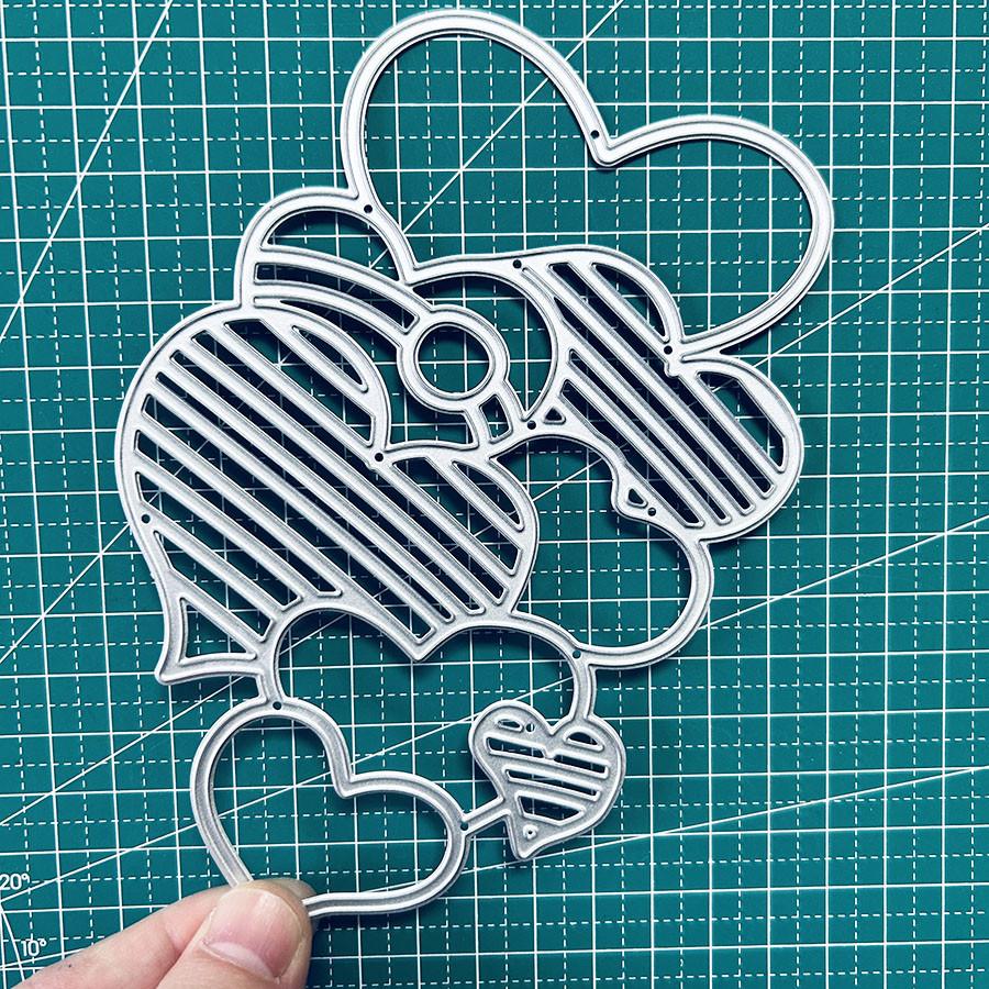 Love Heart Groups Metal Cutting Dies DIY Scrapbooking Embossing Paper Photo Album Crafts Templates Mould Stencils