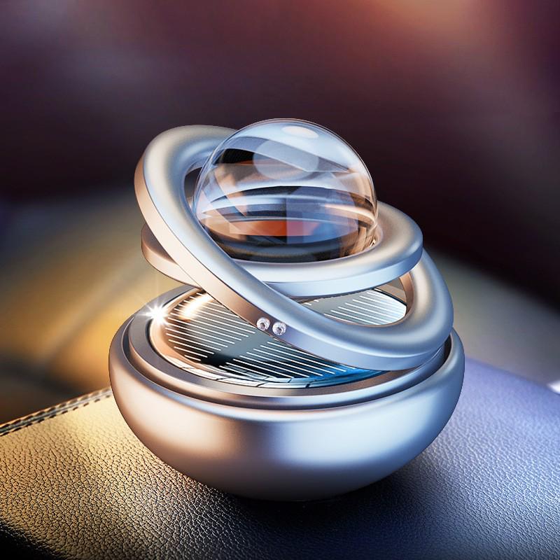 Interstellar Rotating Solar Car Air Freshener - Safe, Fragrant Ornament for Your Journey