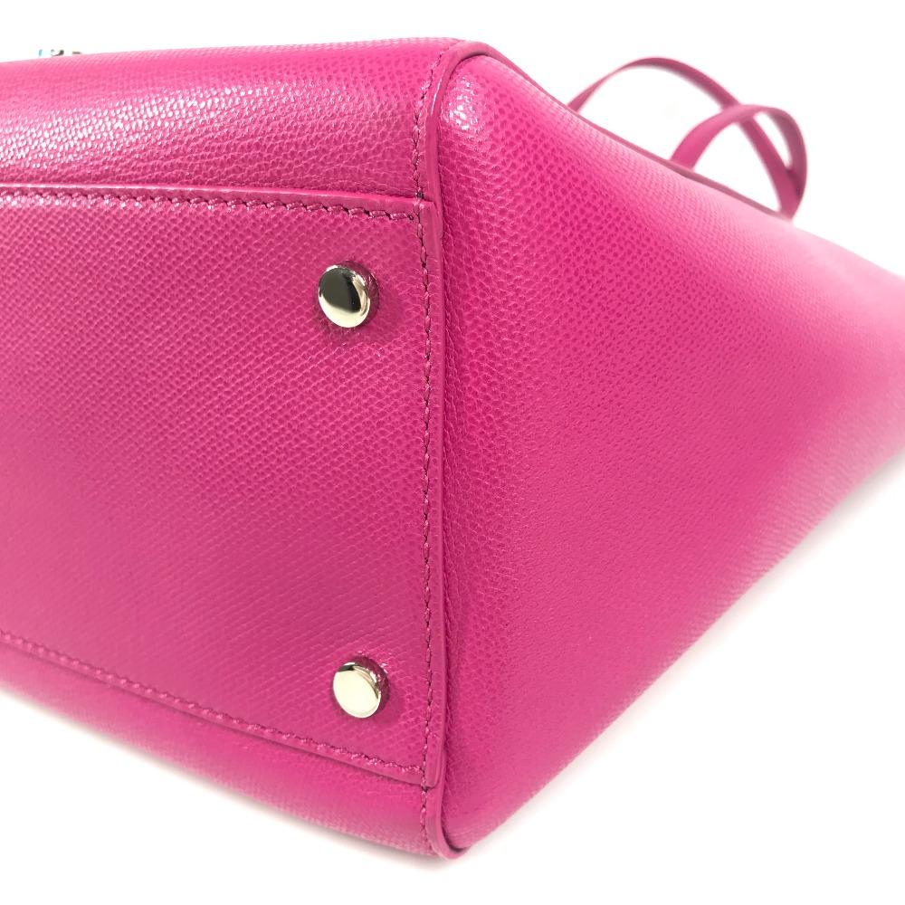 TIFFANY&Co. Logo Bag Tote Bag Shawl Shoulder Bag Leather Pink Based/Black