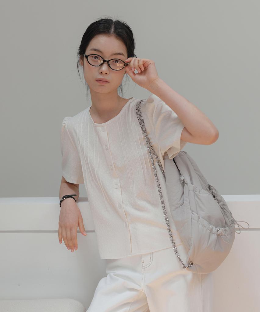 YUPPE Tucked Flower Shirt_Ivory