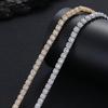 European and American light luxury fashion square zircon rock sugar chain 2026 spring trend hip hop square jewelry accessories