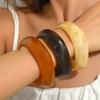 3/4 Pcs Thickened Irregular Resin Bracelet Punk Cuff Bracelet Set Exaggerated Chunky Bangles  Gifts