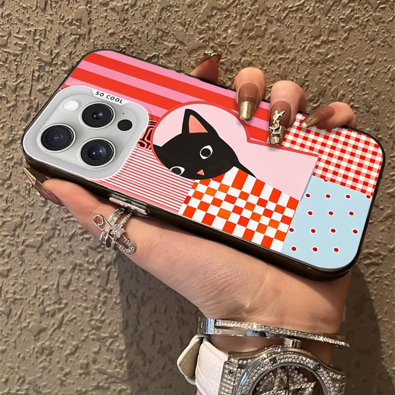 Cute Lazy Lying Gray Cat Hard Frosted Case for iPhone 17 Air 16 E 15 14 Plus 13 12 Mini 11 Pro Max Acrylic Sheet Silicone Cover