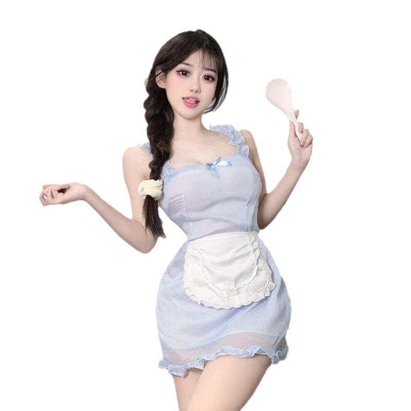 Sexy lingerie milky little chef sexy suspender little maid cover meat dopamine slim dress uniform