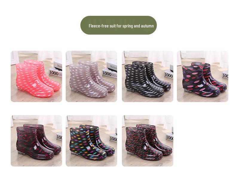 Crystal Warmth Damen Rutschfeste Wasserdichte Gummistiefel - Modisch, Verschleißfest, Samtgefüttert für Alle Jahreszeiten