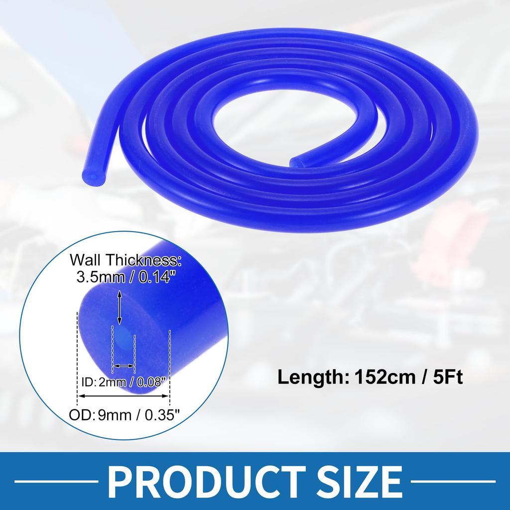 A ABSOPRO Silicone Vacuum Tube Hose High Temperature 5' 1/16